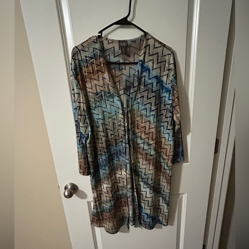 Chico's Multicolor Chevron Blazer